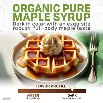 Maple Valley Organic Pure Maple Syrup, Dark & Robust, 384 Fl Oz, Model BBAG-WS