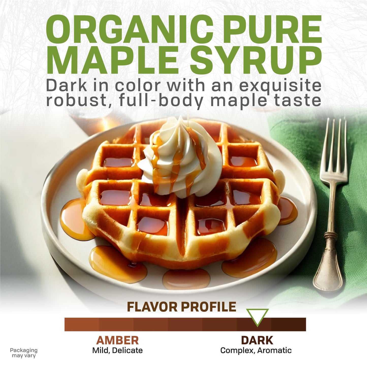 Maple Valley Organic Pure Maple Syrup, Dark & Robust, 64 Fl Oz Plastic Jug