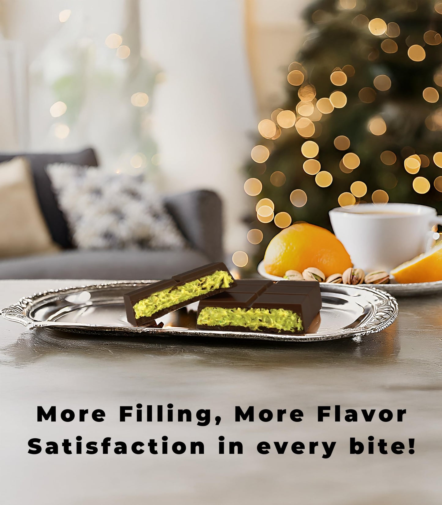 Dark Dubai Chocolate Bar Pistachio I Viral Knafeh Chocolate Bar With Pistachio Cream And Kataifi (3.17 Ounces, Bitter)