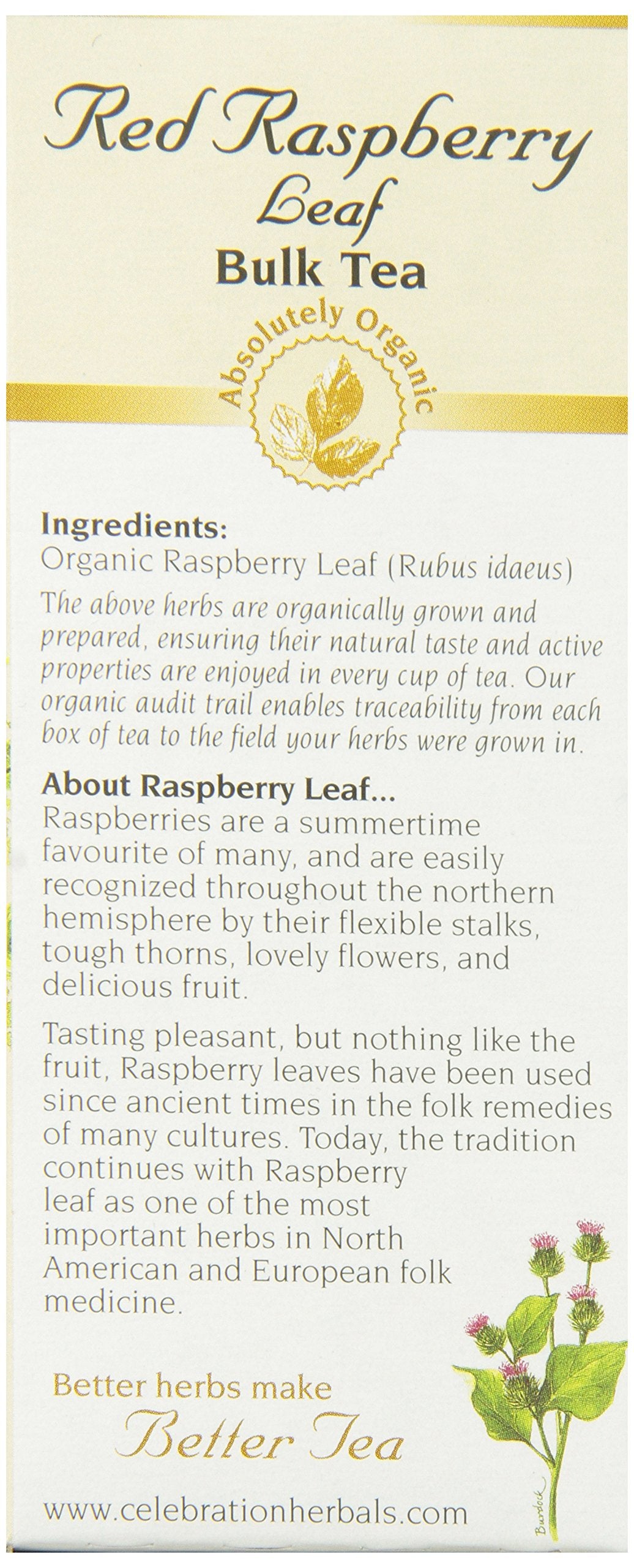 Celebration Herbals Red Raspberry Leaf Organic 40 Gm, 0.02 Pound
