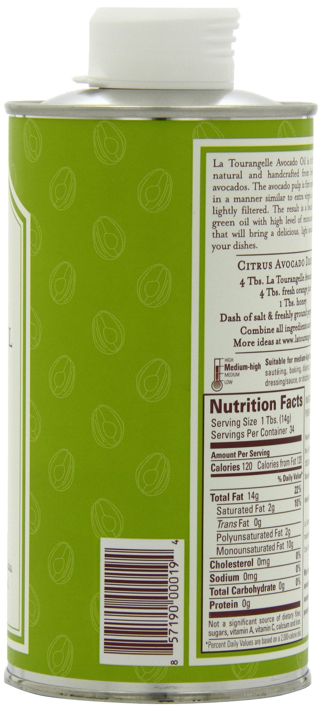 La Tourangelle Avocado Oil, 16.9-Ounce Tins (Pack Of 2)