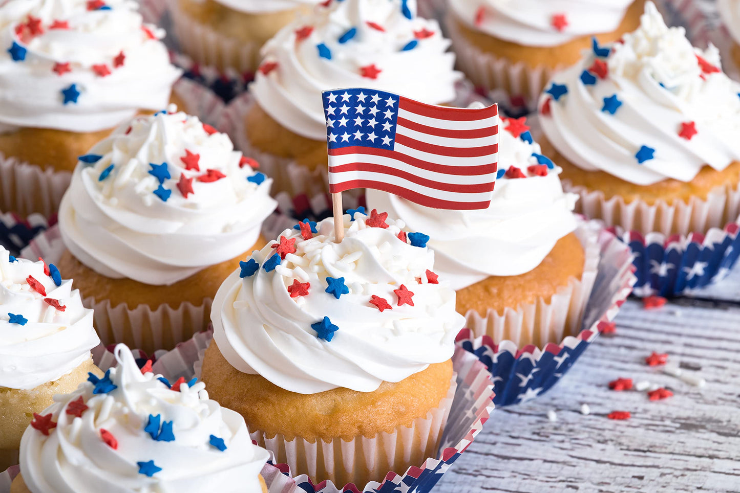 Memorial Day Sprinkles - Patriotic Star Sprinkles 10 Ounce - Fourth Of July - Red White And Blue Sprinkles For Cake Decorating