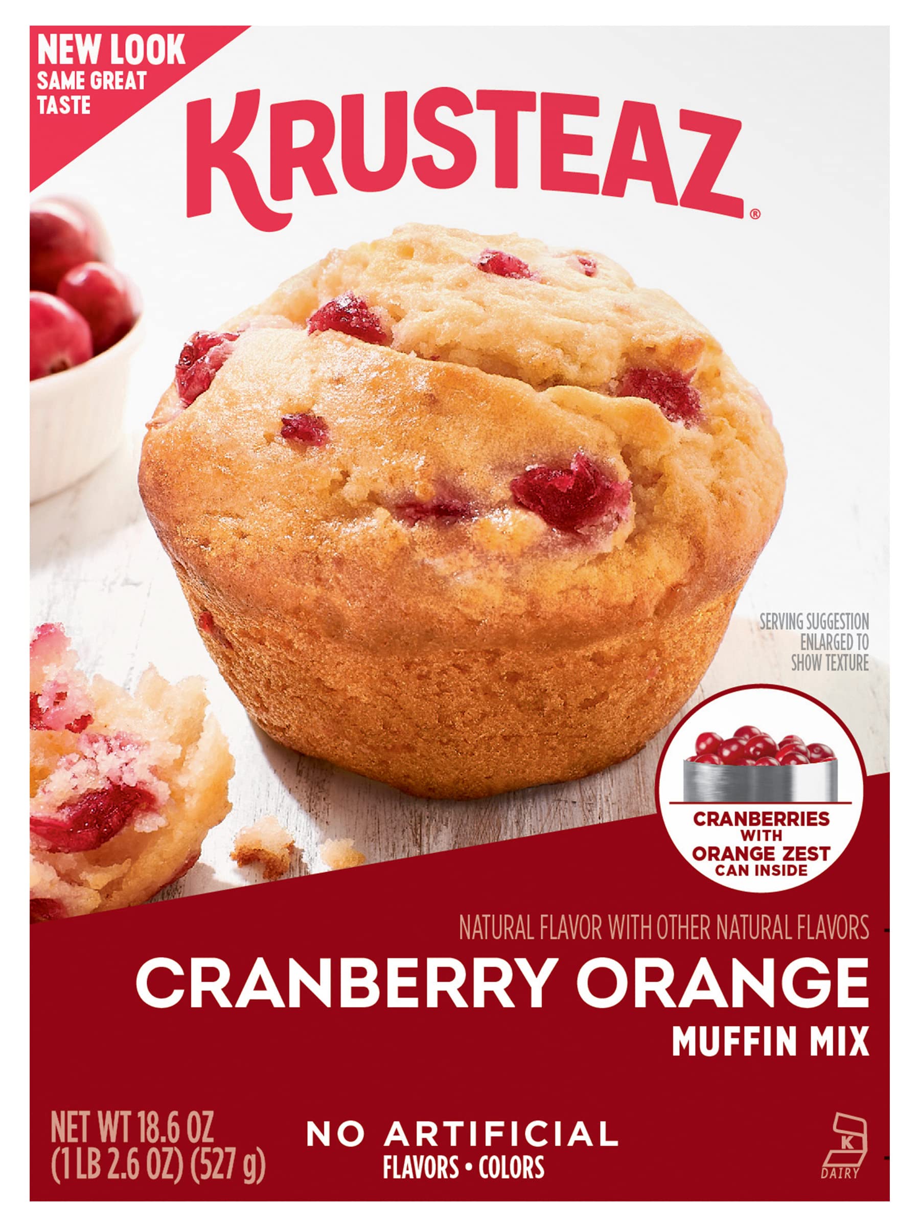 Krusteaz Cranberry Orange Muffin Mix, 18.6 OZ (Pack of 2)