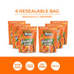 Candy Break Fruity Peach Rings 24 Oz Share Size Bag Pack Of 6 - Sweet & Chewy Gummies Bulk Candy Pack - Snacks For Kids & Grown