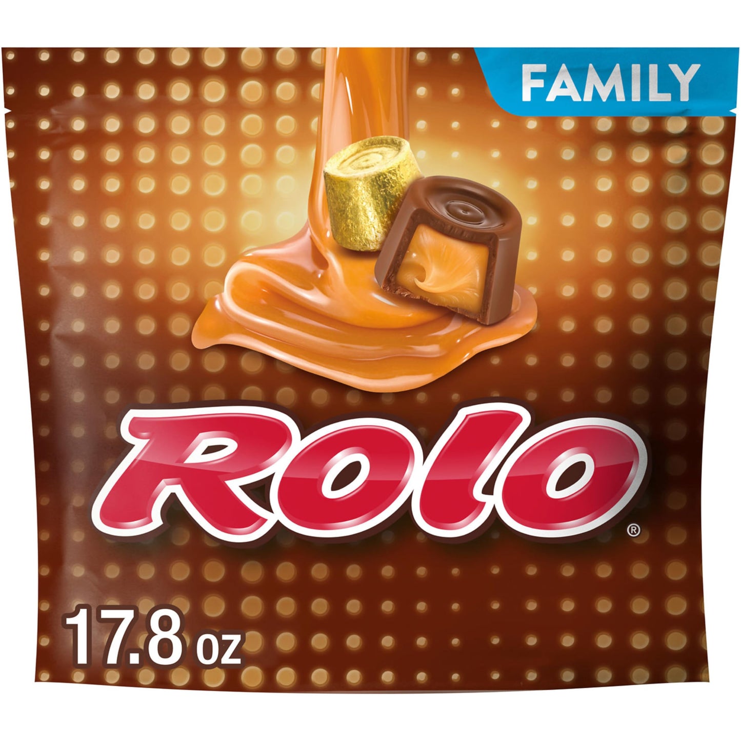 ROLO Rich Chocolate Caramels Candy Family Pack, 17.8 oz