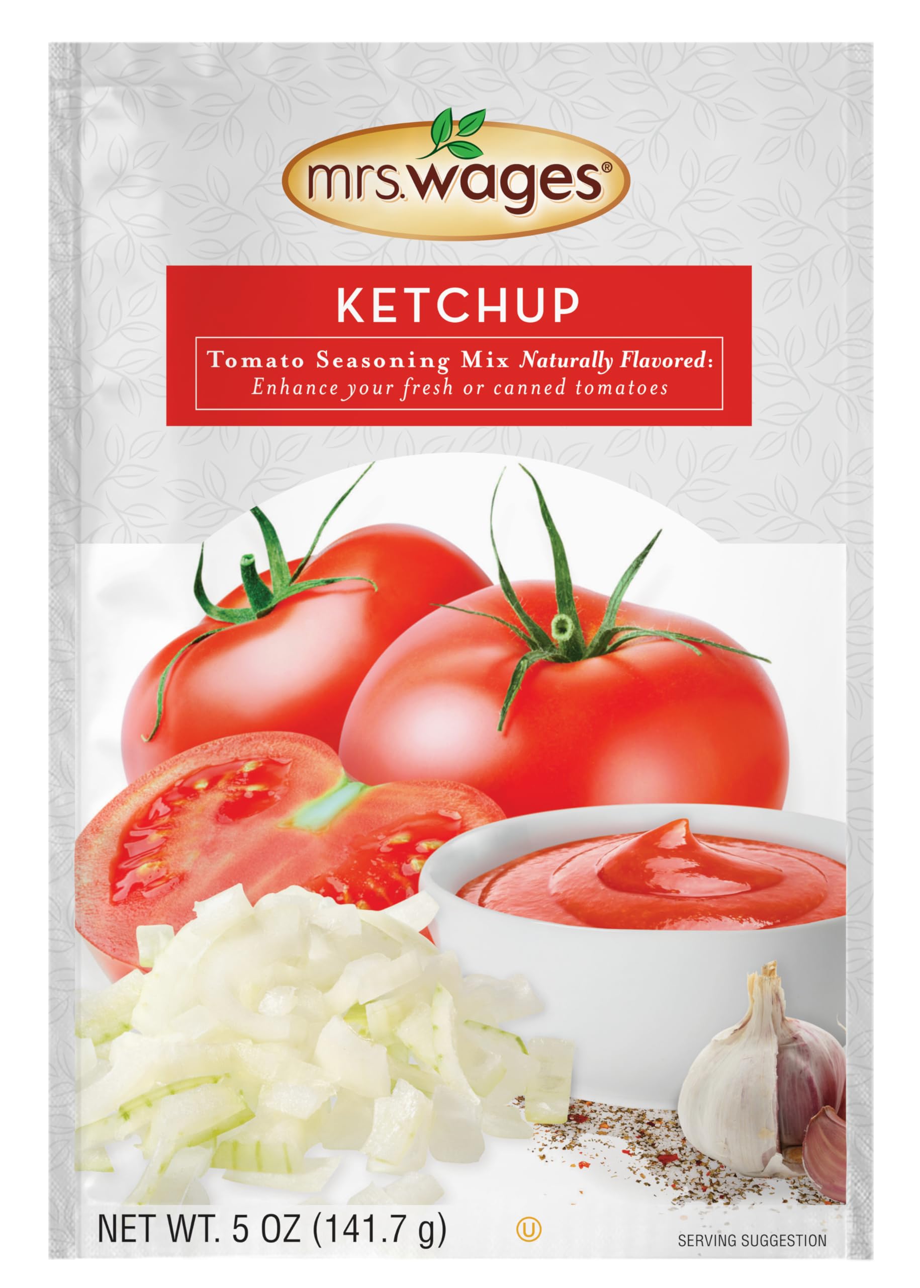 Mrs. Wages Ketchup Mix Easy-To-Use Enhance Your Tomatoes Makes Ketchup in Bulk Easy To Freeze or Serve Fresh 5 oz Packet (Value 
