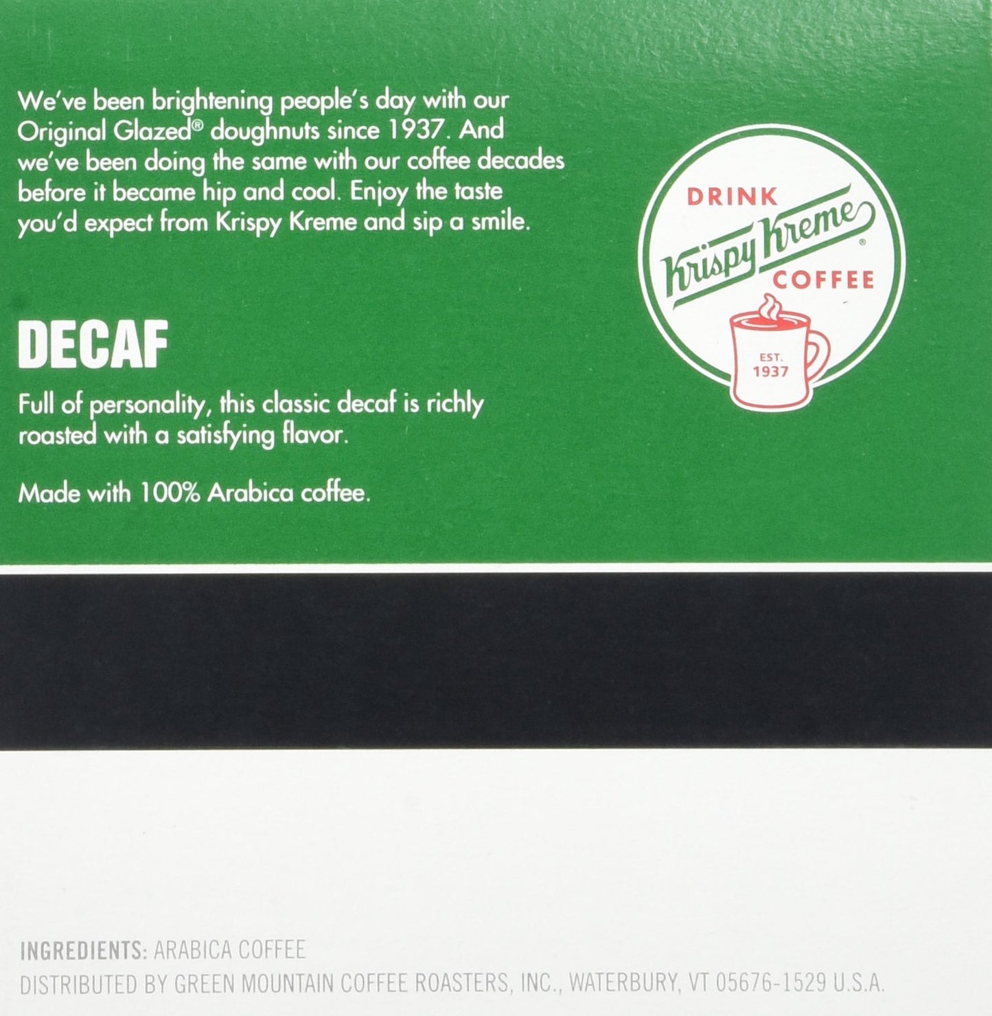 Green Mountain Coffee Roasters Gourmet Single Cup Coffee House Decaf Krispy Kreme, 12 Ct