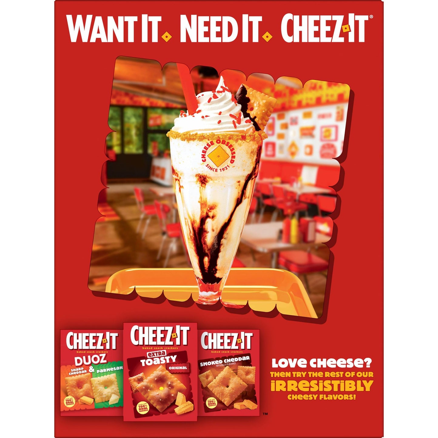 Cheez-It Snack Mix, Lunch Snacks, Family Size, Original, 17.8oz Box (1 Box)