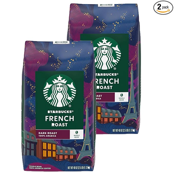 2 Packs Of 40 Oz Starbucks French Roast Whole Bean Coffee = 2 X 40 Oz = 80 Oz