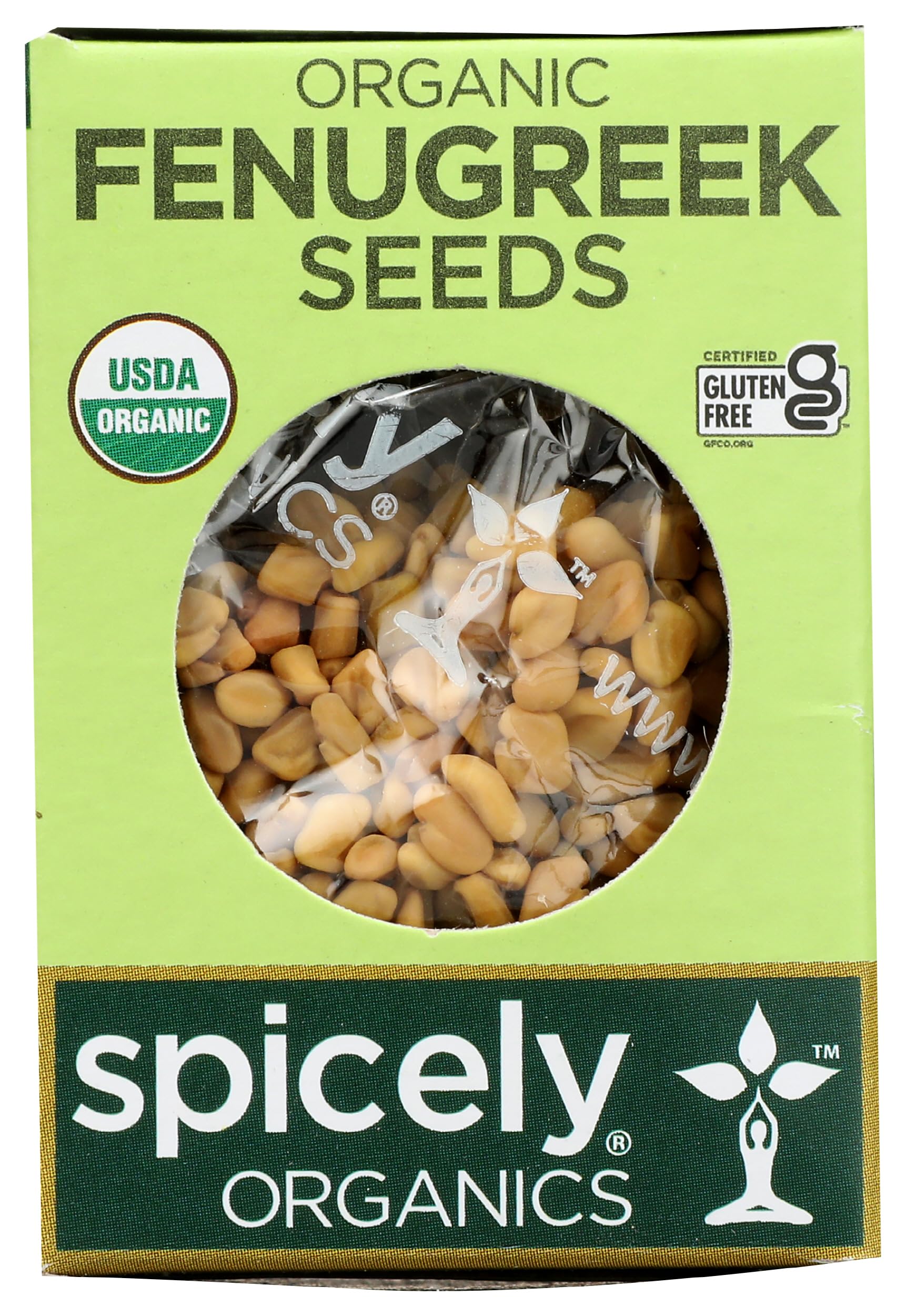 Spicely Organic Fenugreek Seeds Whole 0.45 Ounce Ecobox Certified Gluten Free