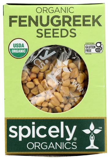 Spicely Organic Fenugreek Seeds Whole 0.45 Ounce Ecobox Certified Gluten Free