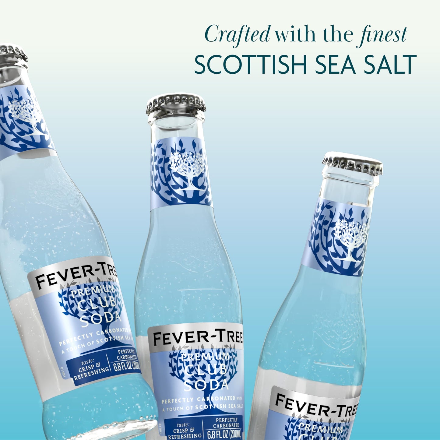 Fever Tree Club Soda - Premium Quality Mixer - Refreshing Beverage For Cocktails & Mocktails. Naturally Sourced Ingredients, No Artificial Sweeteners Or Colors - 200 Ml Bottles - Pack Of 24