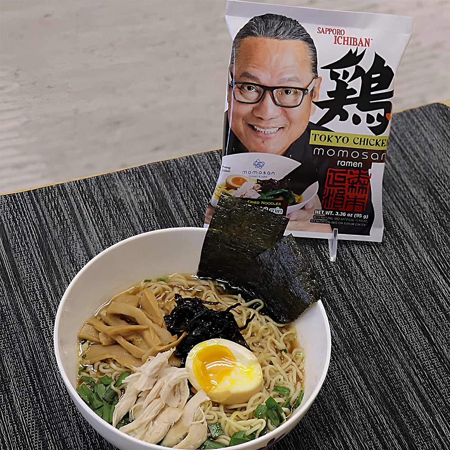 Sapporo Ichiban Momosan Ramen, 3.44 Ounce, Pack Of 30 (Tokyo Chicken Flavor)