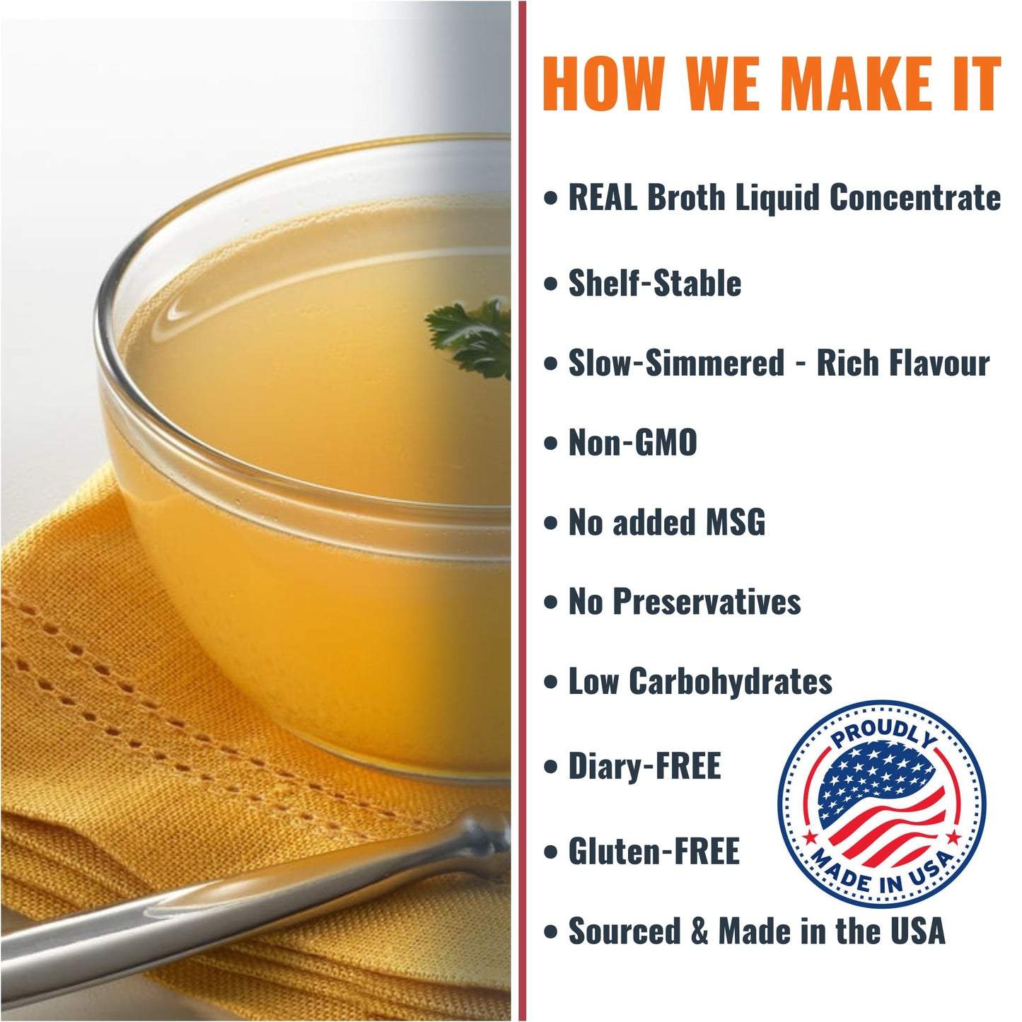 SAVORY CHOICE Chicken Broth Concentrate  2 Boxes of 12 Packets (12g) - Gluten-Free  Diary-Free Broth Concentrate
