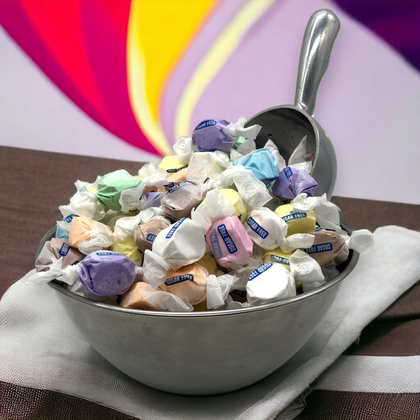 Klub Bulk Sugar Free Salt Water Taffy-Keto Friendly- Premium Quality 1.5 Lbs, Delicious Taste Individually Wrapped Sugar Free Ta