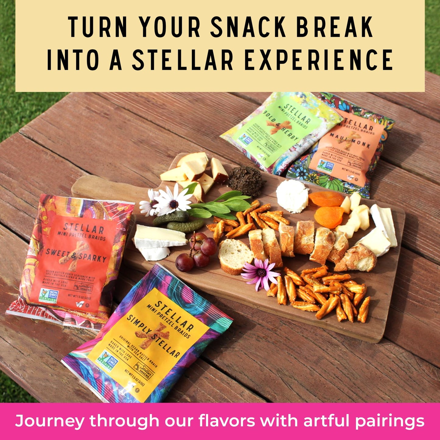 Stellar Snacks Mini Pretzel Braids, Vegan Friendly, Kosher, Non-GMO, 1.5 Ounce (Pack of 24, Simply Stellar)