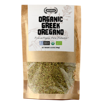 Apsogo Oregano - Organic Dried Oregano produced in Greece - Premium Quality & Excellent Taste (3.52oz (Pack of 1))