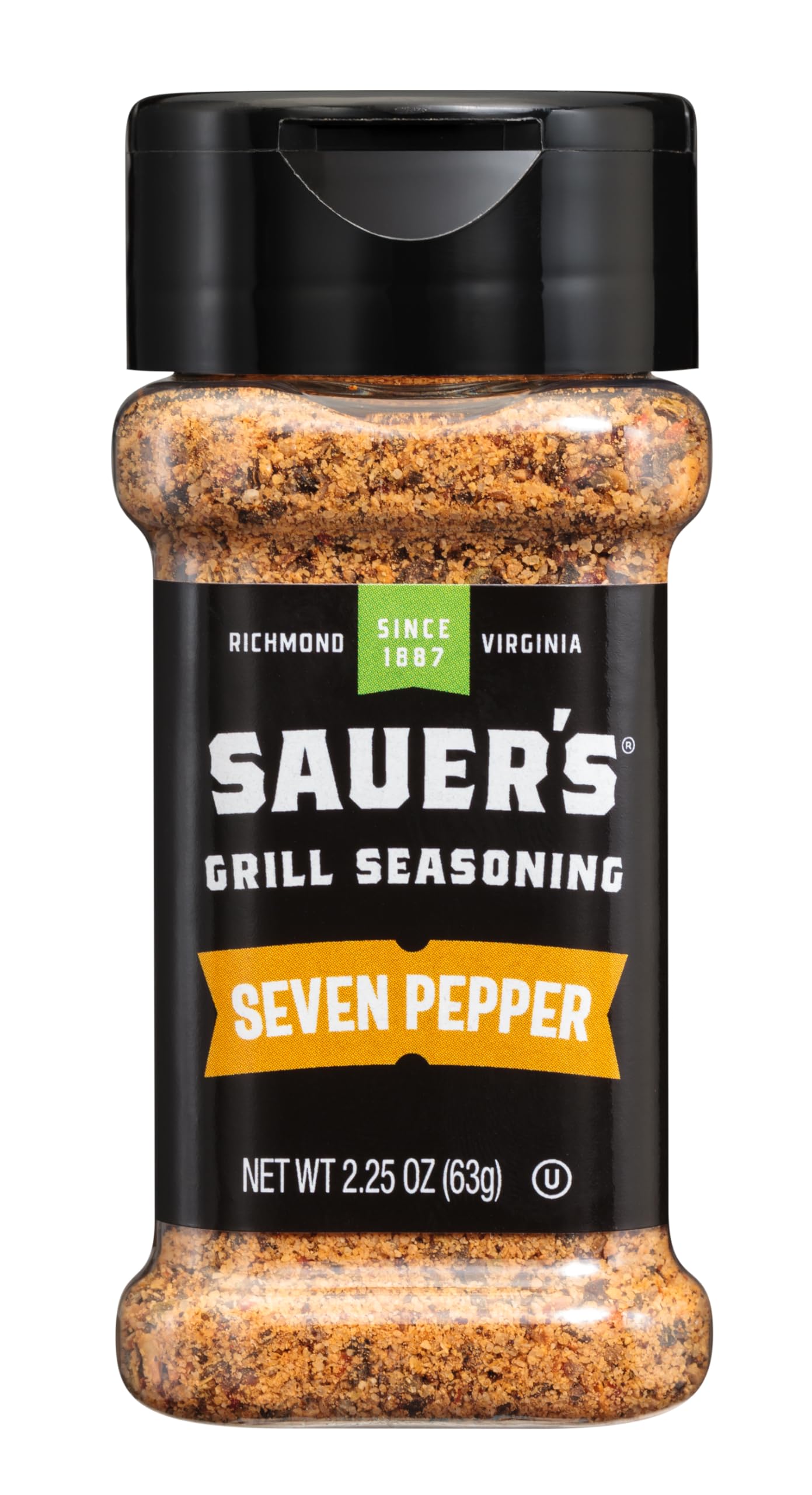 Sauers 7 Pepper Seasoning, 2.25 Ounce, Pack of 1, Perfect for Cooking and Seasoning