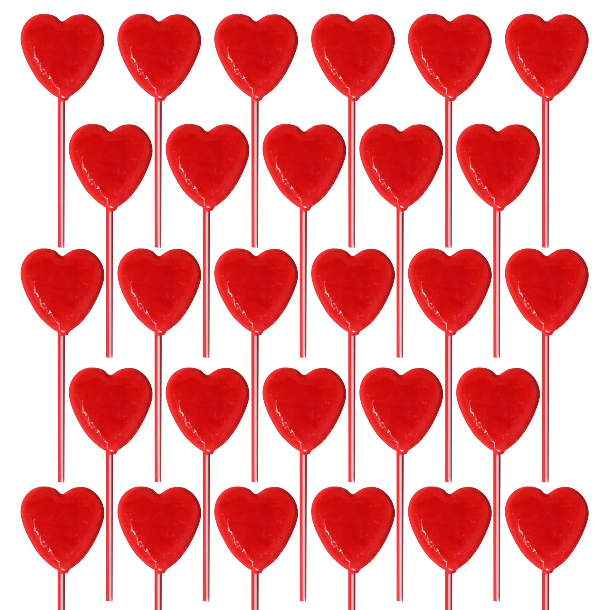 Red Heart Strawberry Lollipops - 51 Count (17.63 oz) - Individually Wrapped Valentines Day Candy - Made in Brazil