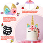Unicorn Cake Topper Party Supplies Decorations For Girls Gold Unicorn Horn First Birthday Cake Topper Kit With Eyelashes, 5.8 In