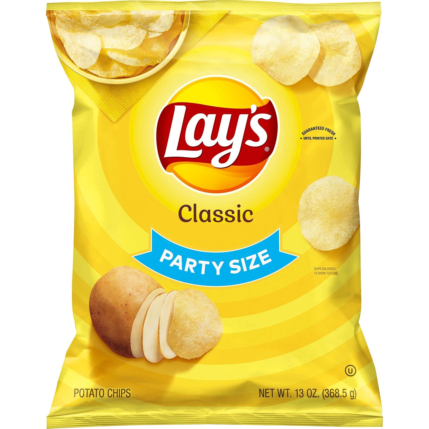 Lay'S Classic Potato Chips Snacks, Gluten Free Chips, Party Size, 13Oz Bag
