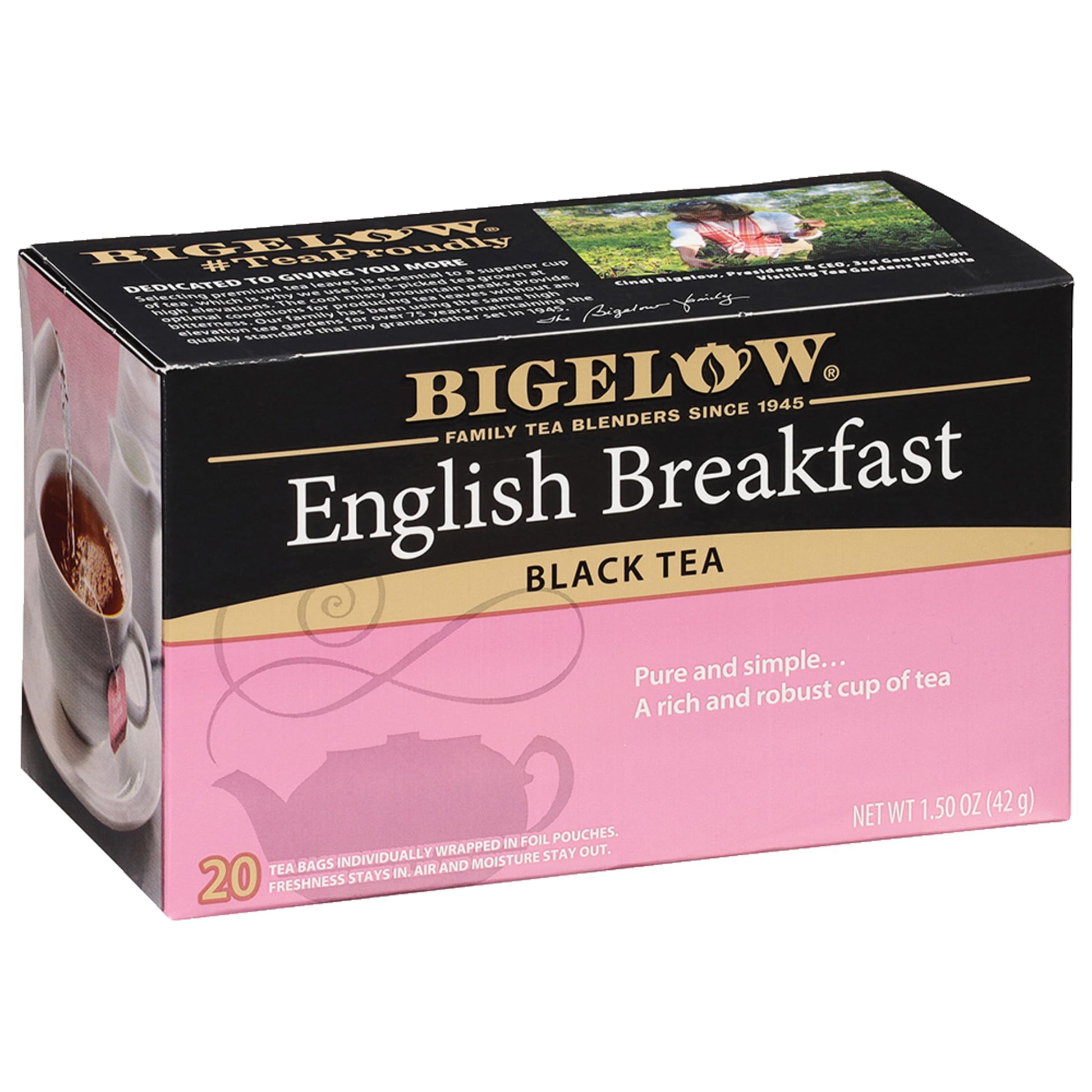 Bigelow Tea English Breakfast Black Tea, 20 Count, Pack of 6, Caffeinated, Model 072310001442