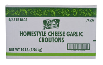 Fresh Gourmet Homestyle Croutons, Cheese & Garlic, 2.5 Pound (Pack of 4)
