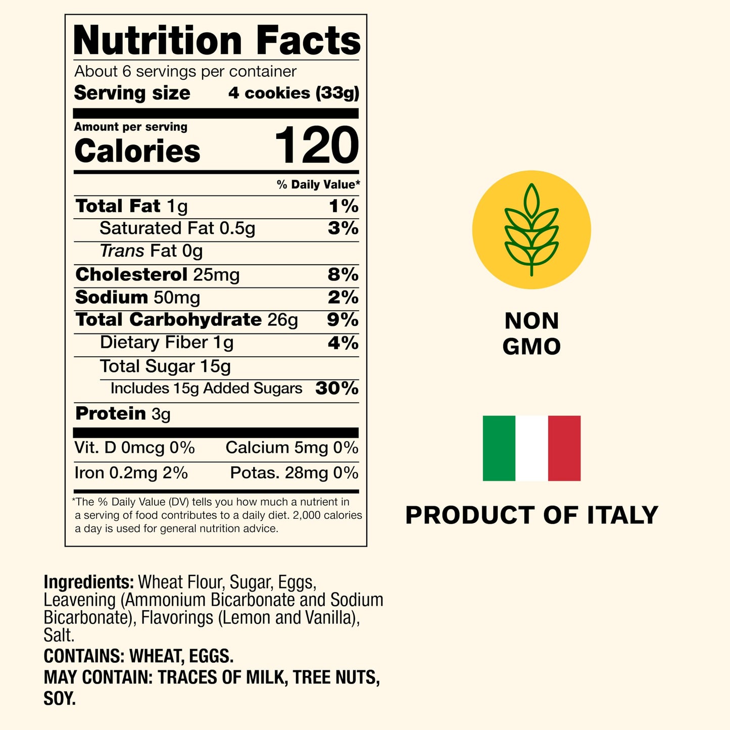 Bellino Savoiardi Lady Fingers Biscuits - Authentic Italian Cookies, Non-GMO, 7 Ounce, Light Brown - Perfect for Tiramisu & Desserts