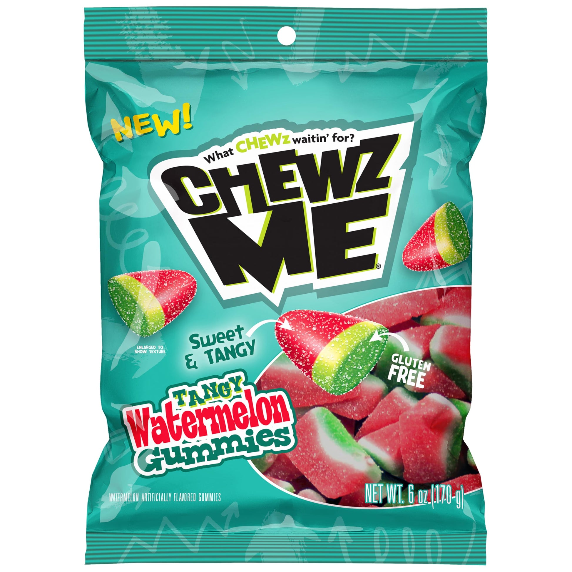 Chewzme Watermelon Gummies, Sour Gummy Candy, 6 Oz (Pack Of 1)