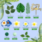 23 Pcs Flower Cake Topper Hawaiian Cake Decorations With Palm Leaves Hibiscus Flowers Balls For Hawaii Aloha Jungle Summer Theme