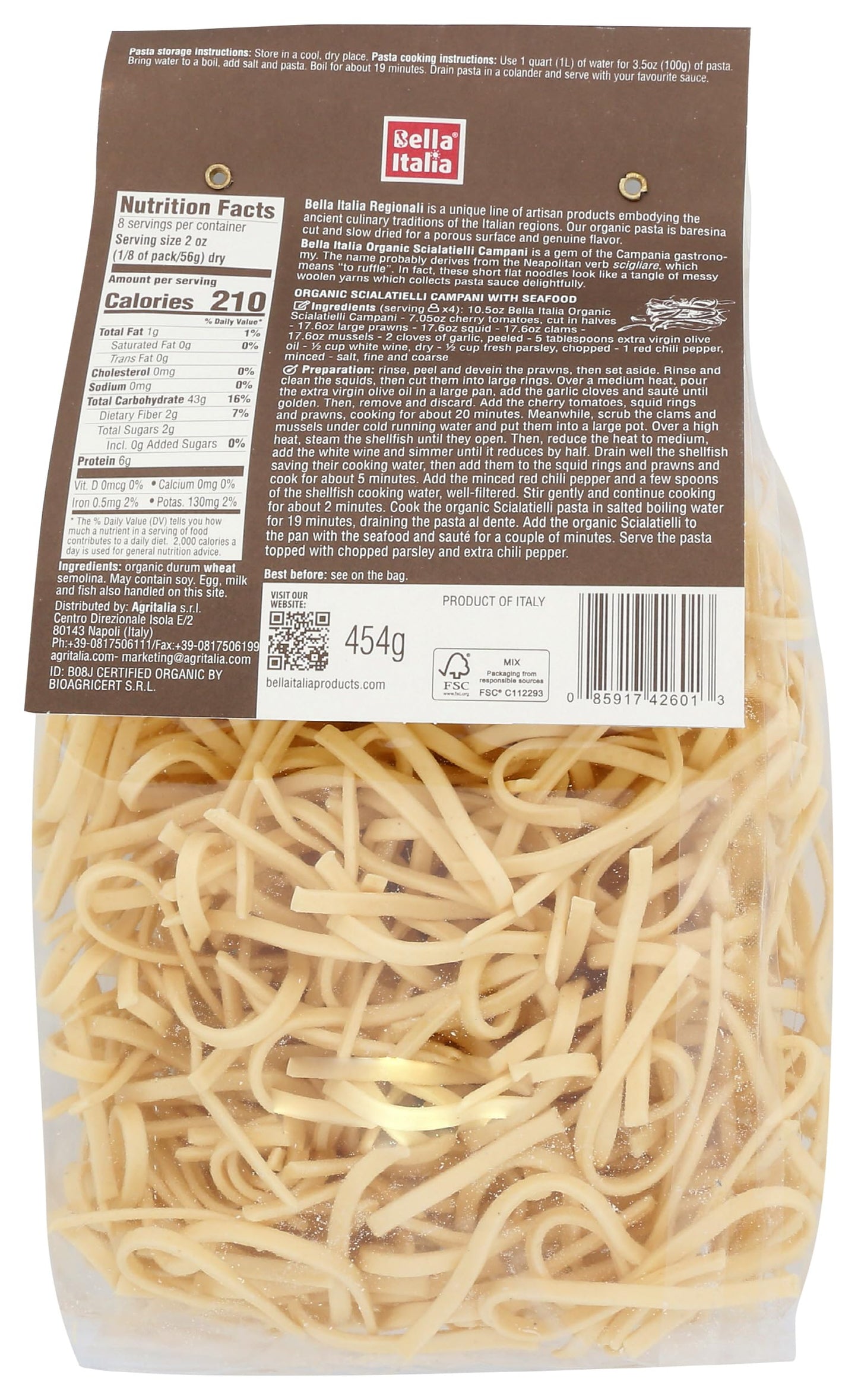 Bella Italia Organic Scialatielli Campani, 16 OZ