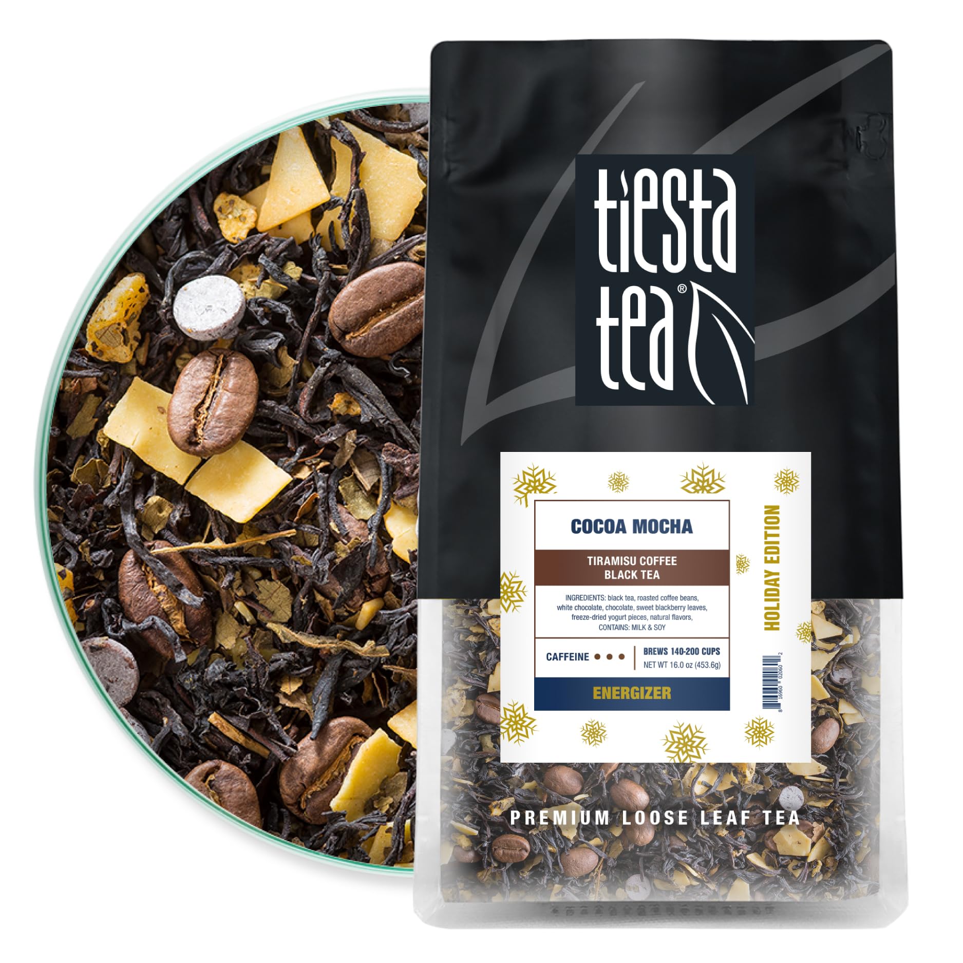 Tiesta Tea - Cocoa Mocha | Loose Leaf | Tiramisu Coffee Black Tea | Premium Blend | High Caffeinated Holiday | Make Hot or Iced 