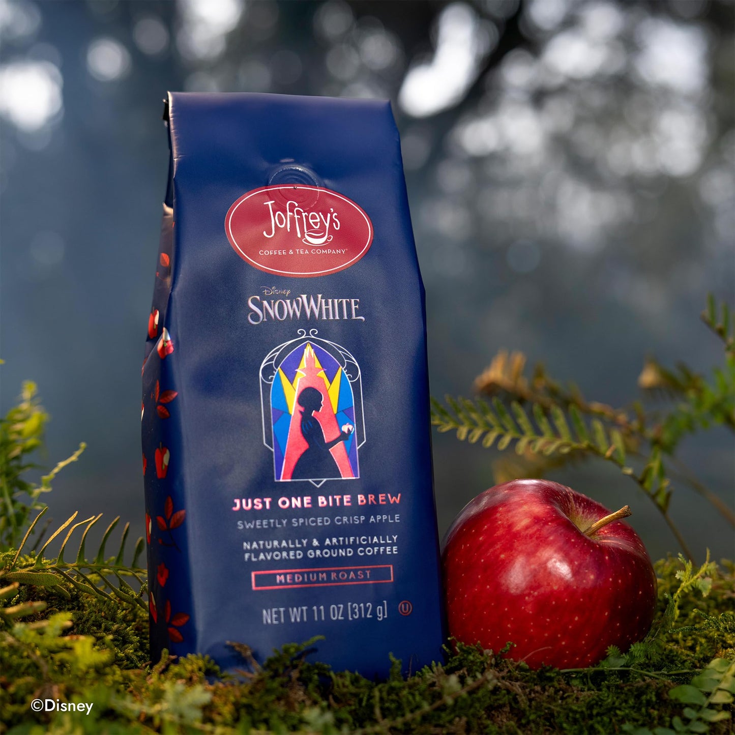 Joffreys Coffee - Disney Snow White Just One Bite Brew | Sweetly Spiced Crisp Apple Coffee, Medium Roast (Ground, 11Oz)