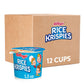 Kellogg s Rice Krispies Breakfast Cereal Cups, Kids Snacks, Cereal Cup to Go, Original, 15.6oz Case (12 Cups)