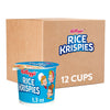 Kellogg s Rice Krispies Breakfast Cereal Cups, Kids Snacks, Cereal Cup to Go, Original, 15.6oz Case (12 Cups)