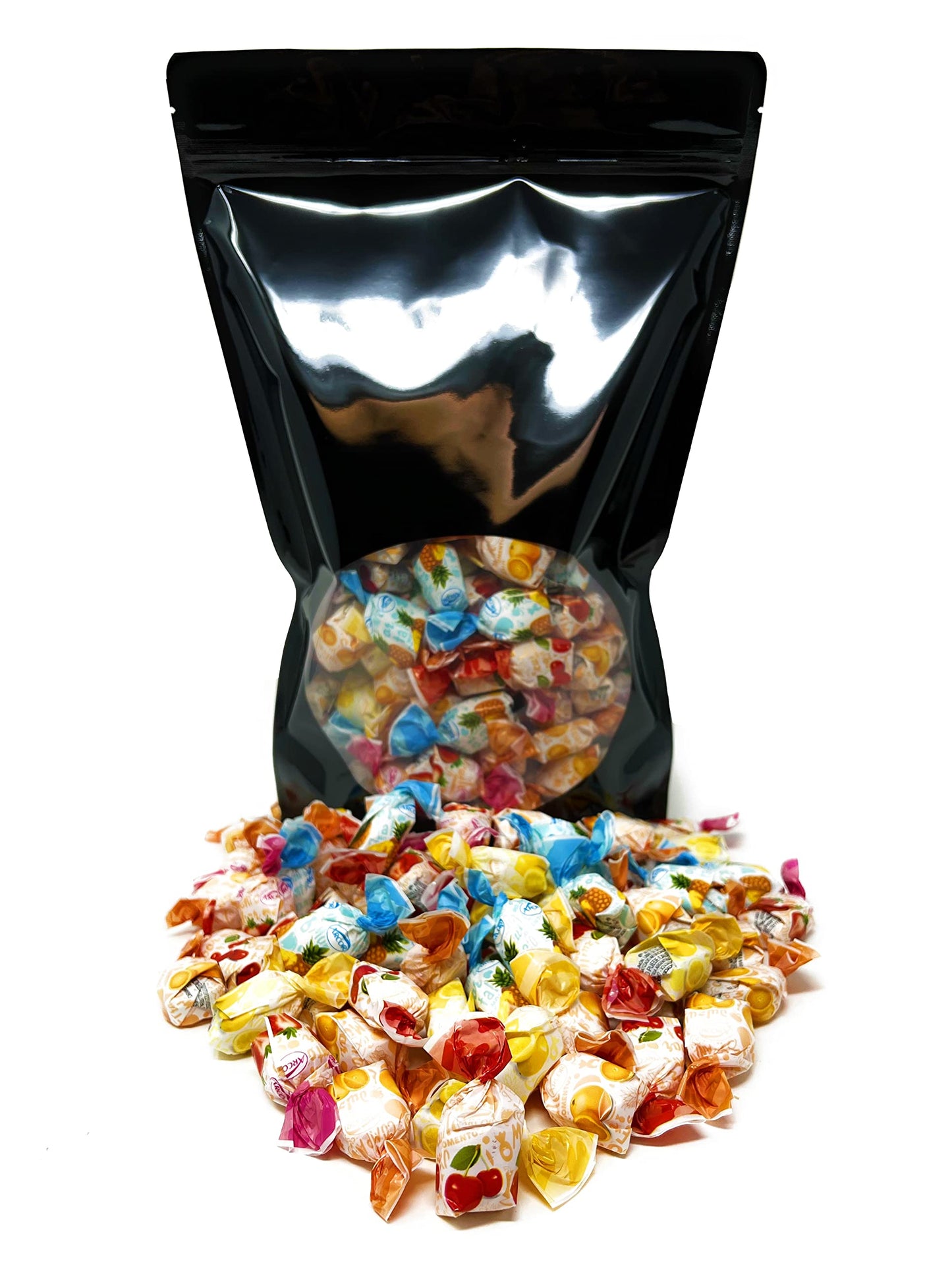 Assortit Halloween Fruit Filled Hard Candies - 3 lbs - Strawberry, Cherry, Pineapple, Orange, Lemon - Bulk Candy Assortment
