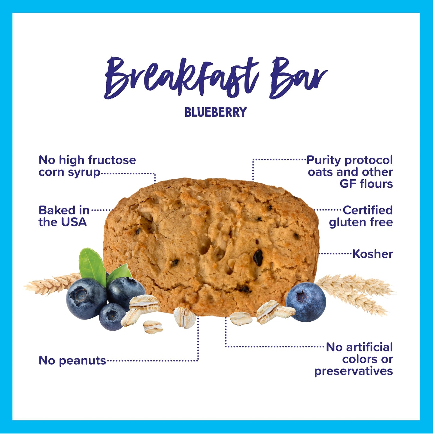 Goodie Girl Soft Breakfast Bar, Blueberry | Baked, Chewy, Gluten Free (3 Pack)