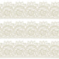 FUNSHOWCASE Edible Cake Lace Rose Scallop Set - 14-inch, 10 Count, Ivory White, Model 1322