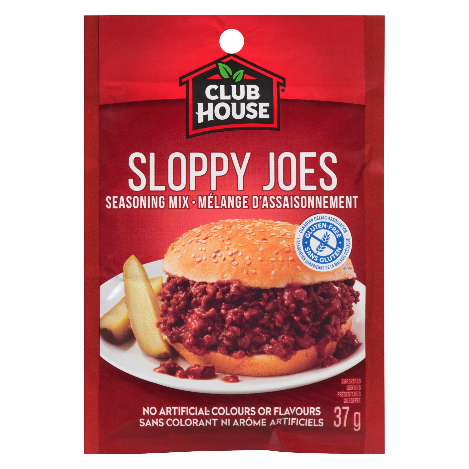 Club House Sloppy Joes Seasoning Mix, 37g/1.3oz., Imported from Canada)