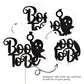 1 Pcs Halloween Boo To Be Cake Topper Glitter Ring Ghost Halloween Cake Pick For Halloween Theme Ghost Engagement Birthday Bache