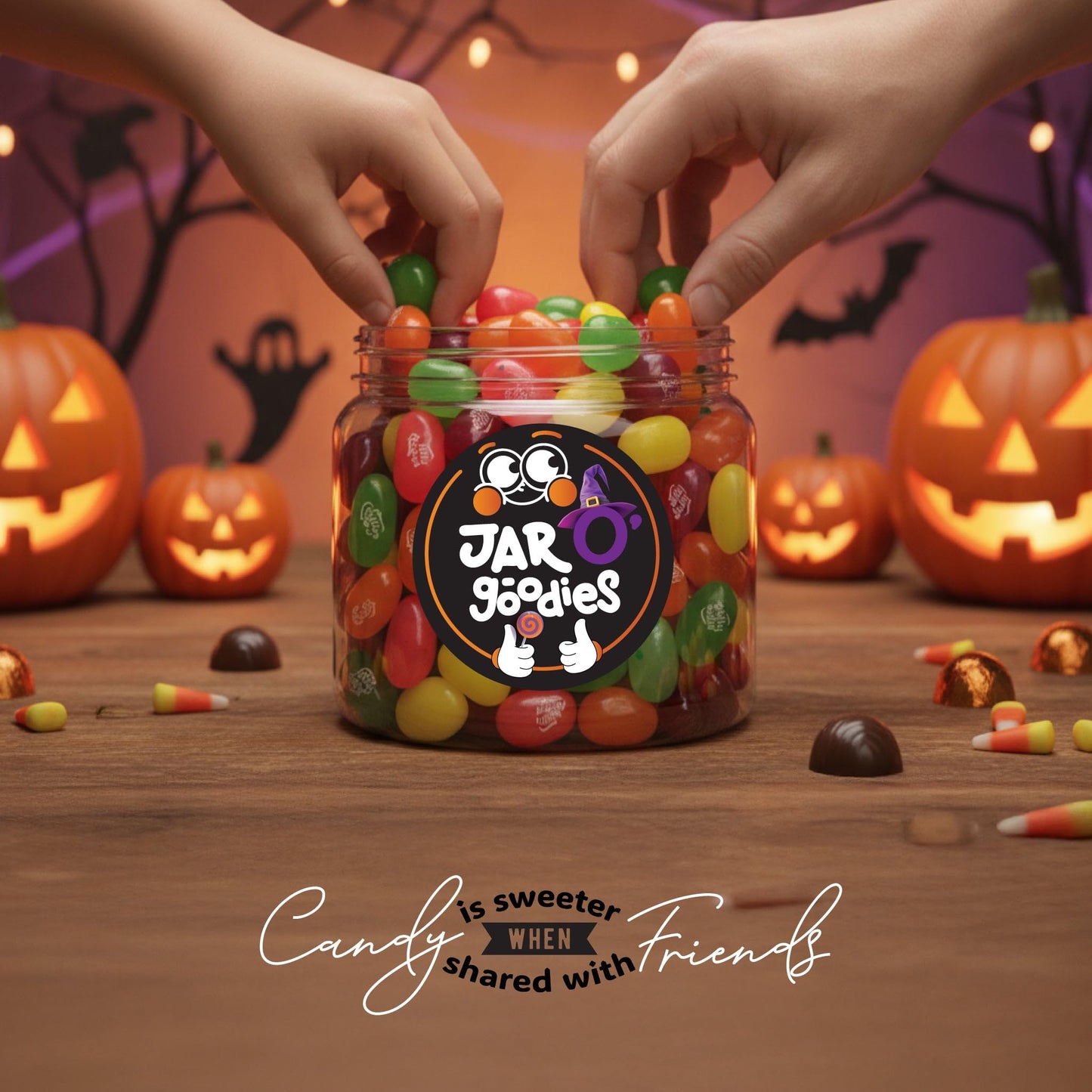 Jar O Goodies - Holiday  , Christmas Stocking Stuffers, Cocktail Classics Mix Jelly Beans Gift Set, Original Chewy Candies (6 Ounce, 1 Pack) Party Favor, Gluten & Nut Free, Kosher Parve