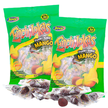 Sweetzo Spicy Mexican Gummy Candy, Individually Wrapped Tamarind Covered Mango Gummies, Fiesta Party Favor Treats - 5.29 Ounces 