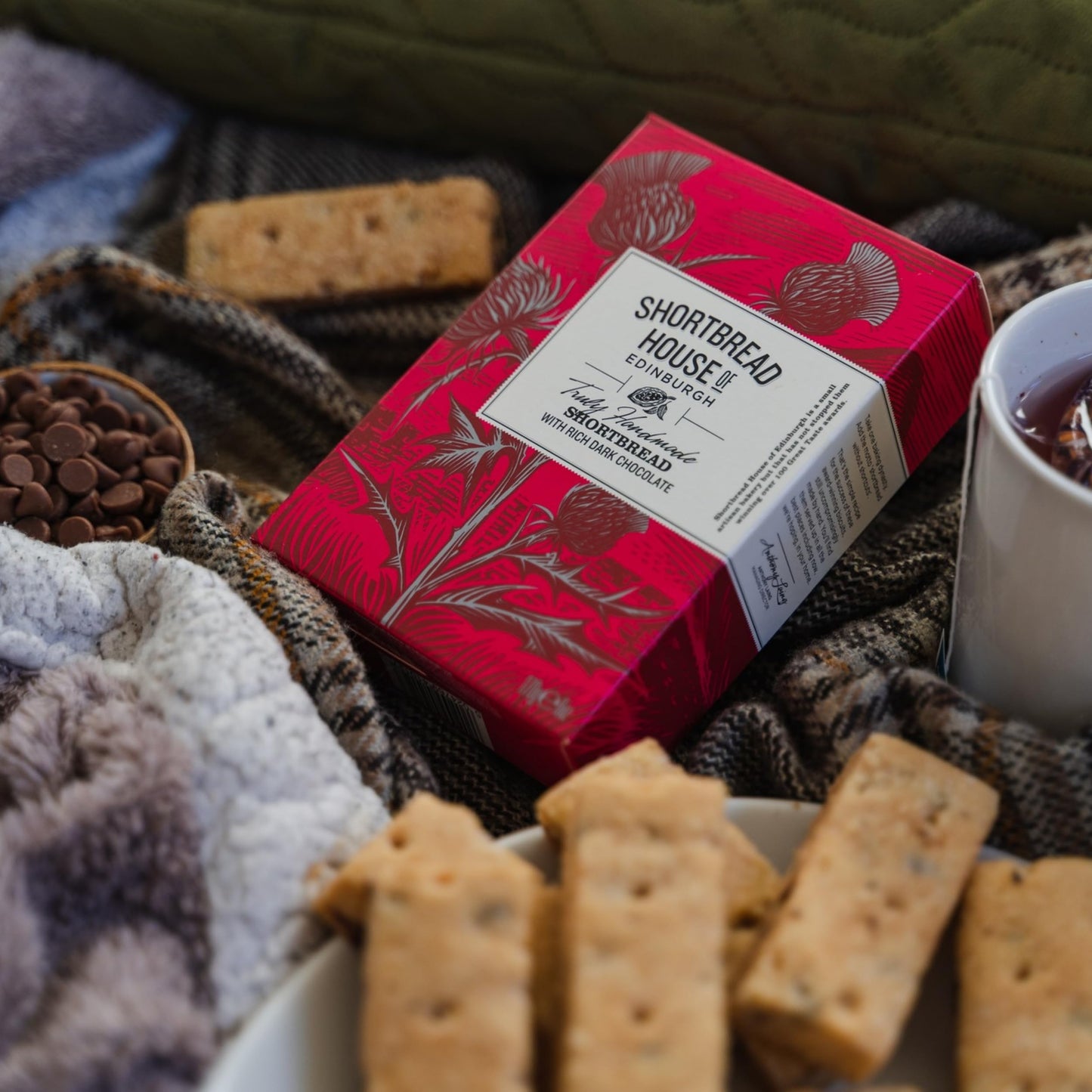 Shortbread House of Edinburgh Shortbread Fingers with Dark Chocolate Chips, 6 Ounce