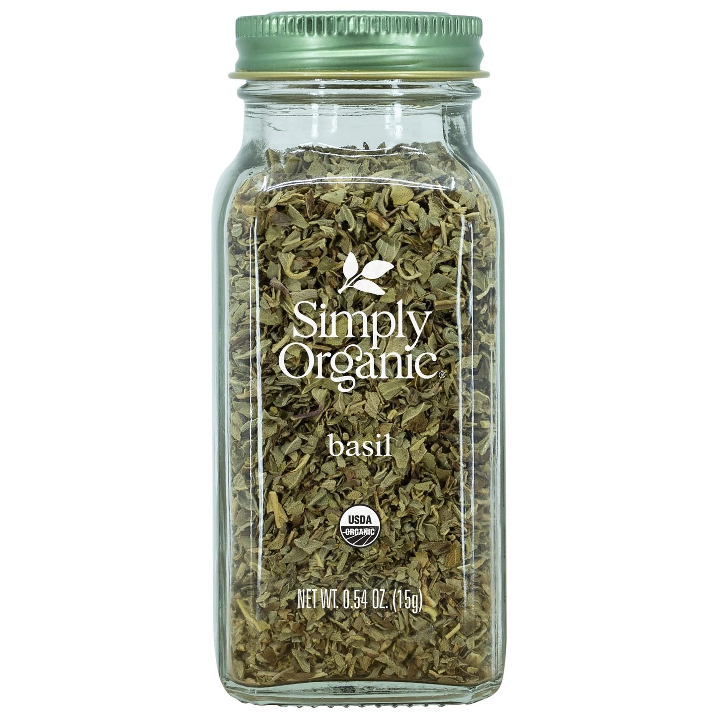 Simply Organic Sweet Basil Leaf, Cut & Sifted, Certified Organic | 0.54 oz | Pack of 2 | Ocimum basilicum