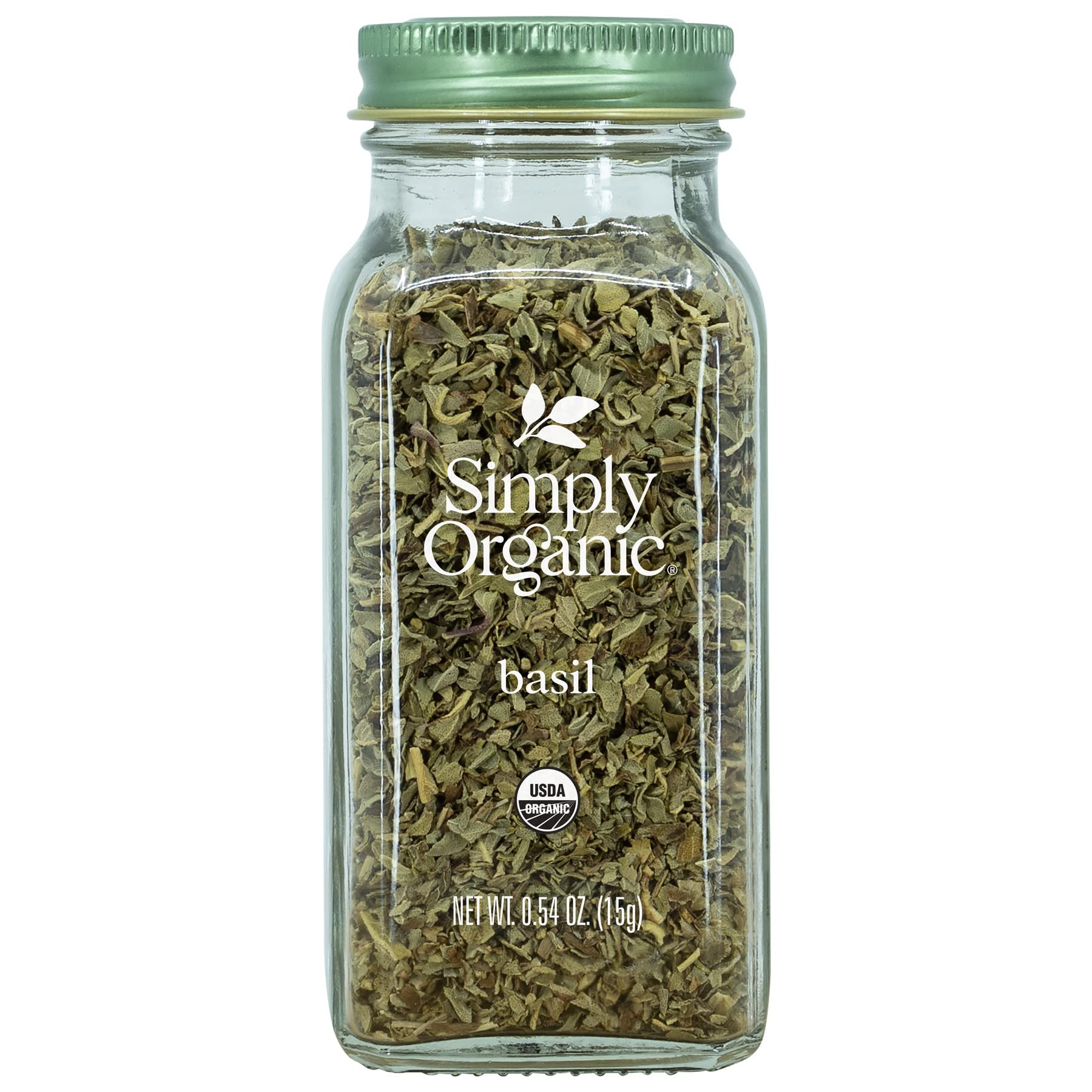 Simply Organic Sweet Basil Leaf, Cut & Sifted, Certified Organic | 0.54 oz | Pack of 2 | Ocimum basilicum