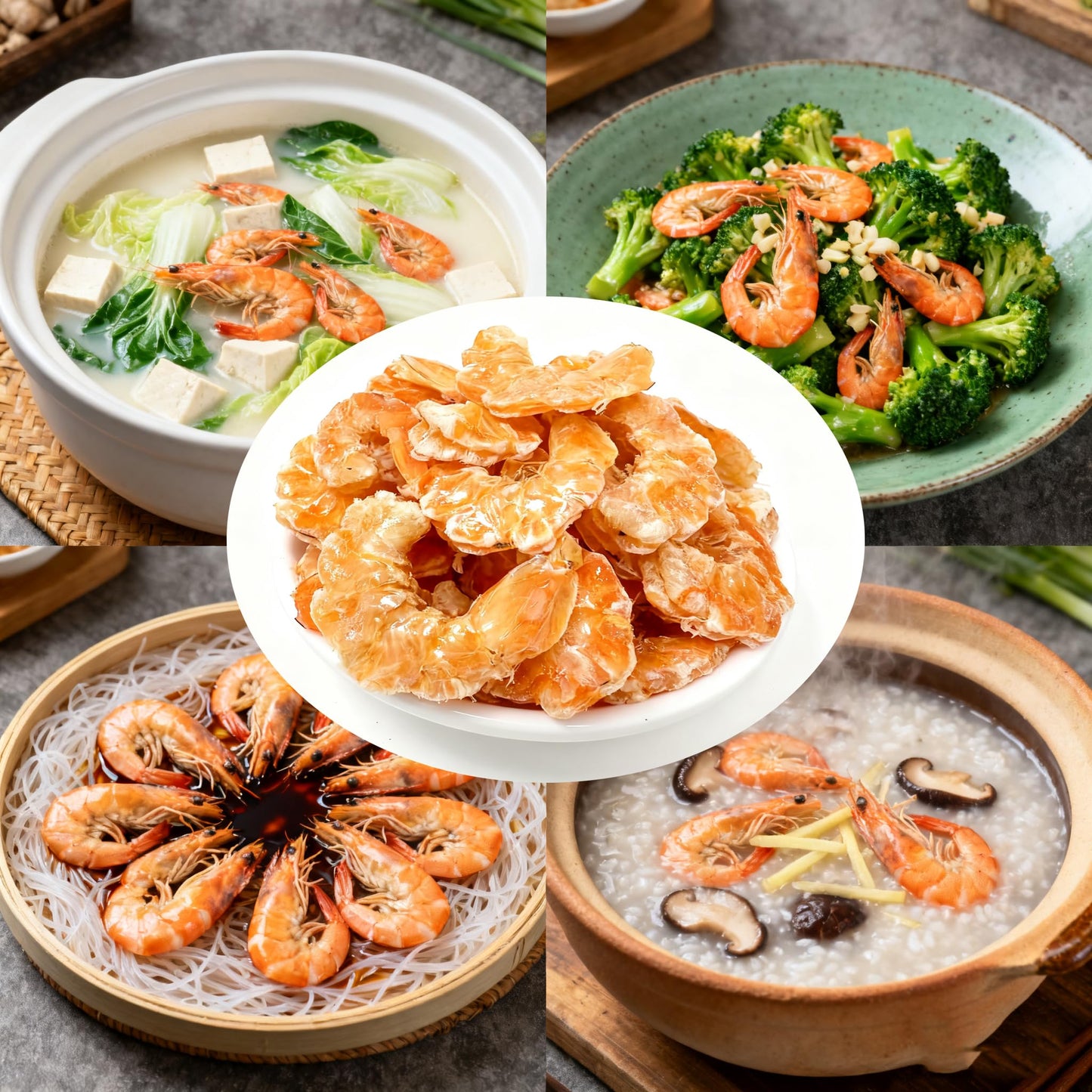 DABC OAK LAND Dried Shrimp - Medium Large, 32oz (2 Bags) - Fresh-Caught & Dehydrated Snacks, Seafood Salad, Pad Thai, Soup
