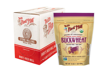 Bob'S Red Mill Organic Gluten Free Buckwheat Groats, 16Oz (Pack Of 4) - Non Gmo, Whole Grain, Vegan, Kosher
