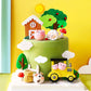 Jevenis Farm Animal Cake Decoration Sheep Cake Topper Farm Animal Birthday Decoration Cow Cake Decoration Pig Cake Topper For Fa