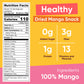 Yammy Dried Mango Chips Like Freeze Dried Fruit, No Sugar Added Crispy Dry Slices Of Mangoes, Unsweetened Dehydrated 1 Ingredien
