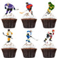 48 Pcs Hockey Cupcake Toppers Hockey Player Cupcake Topper For Ice Hockey Sports Theme Party Boys Girls Birthday Party Party Dec